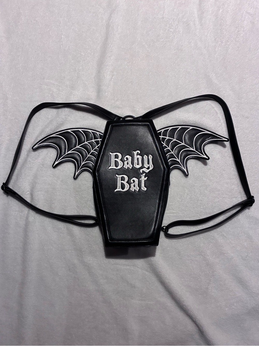 Dolls Kill Black 'Baby Bat' Coffin Wing Backpack